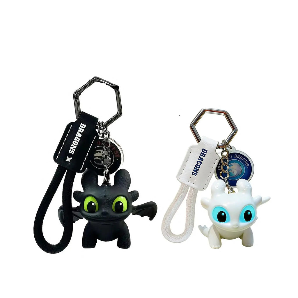 Glow In Dark Mini Dragon Keychain with Moving Wings for Bag Charms