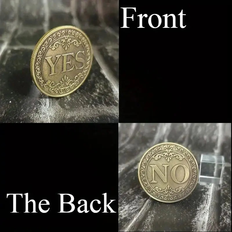 Yes No Decision Coin Double Sided Choice Maker Gift for Friends Family and Daily Fun