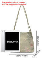 Elegant Embroidered Tassel Crossbody Bag for Women Daily Fashion Commuting and Travel