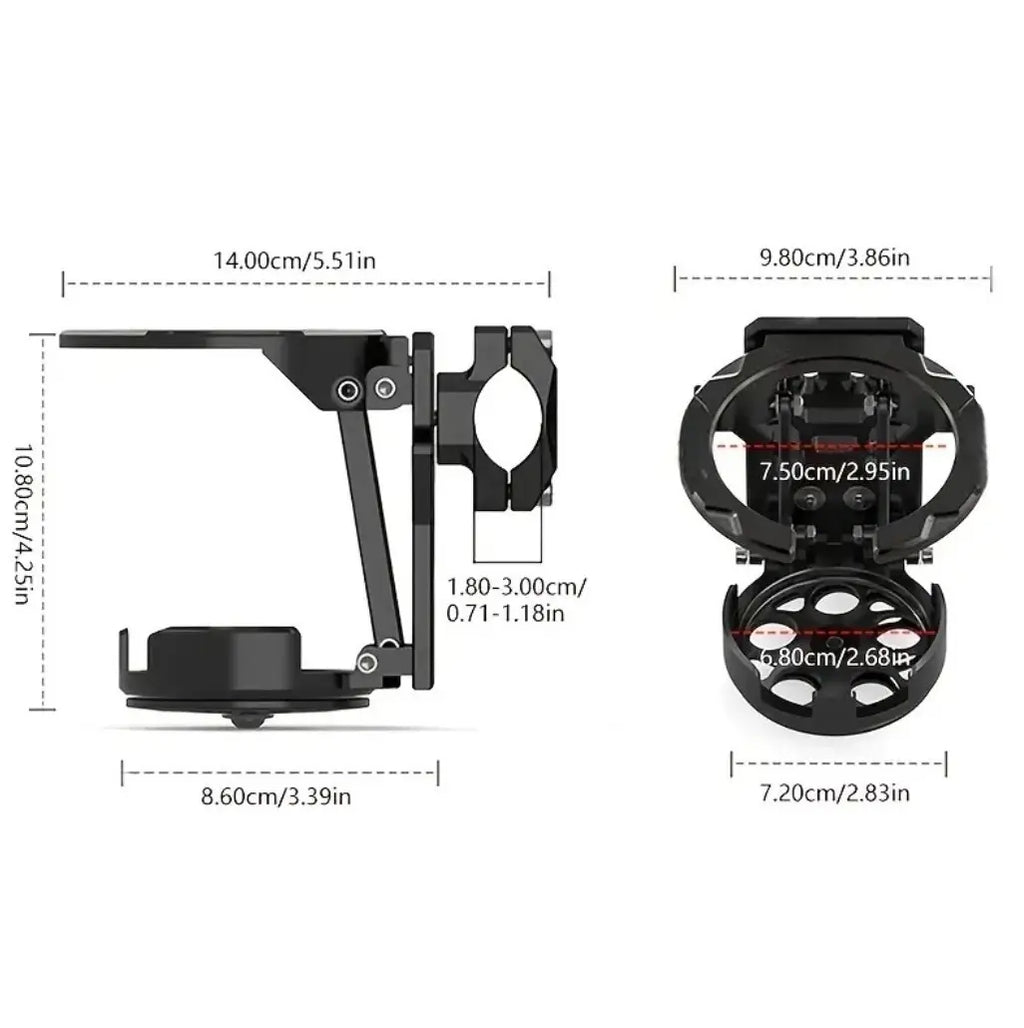 Rotating Bike Bottle Holder Foldable Cup Mount for Cycling Scooters and Strollers