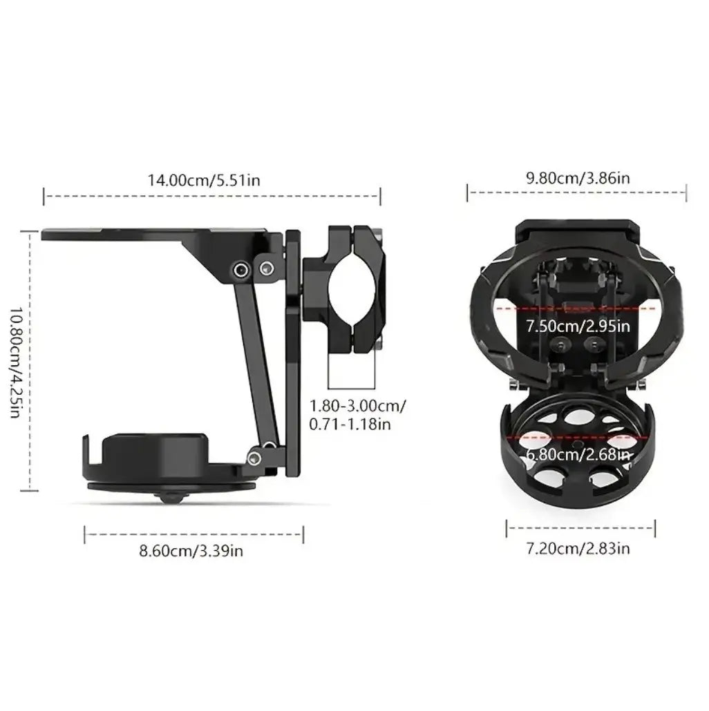 Rotating Bike Bottle Holder Foldable Cup Mount for Cycling Scooters and Strollers