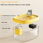 Fontaine à eau automatique pour chats de 1,5 L – Distributeur d'eau fraîche filtrée USB pour animaux de compagnie