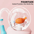 Kids Insulated Whale Fountain Tumbler with Handle and Two Lids for School Drinks
