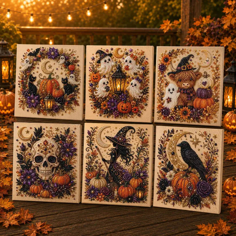 Halloween Ghost Pearl Art DIY Kit for Spooky Fall Home Decor