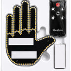 LED Car Gesture Light with Remote | 4 Hand Signs | Peel & Stick