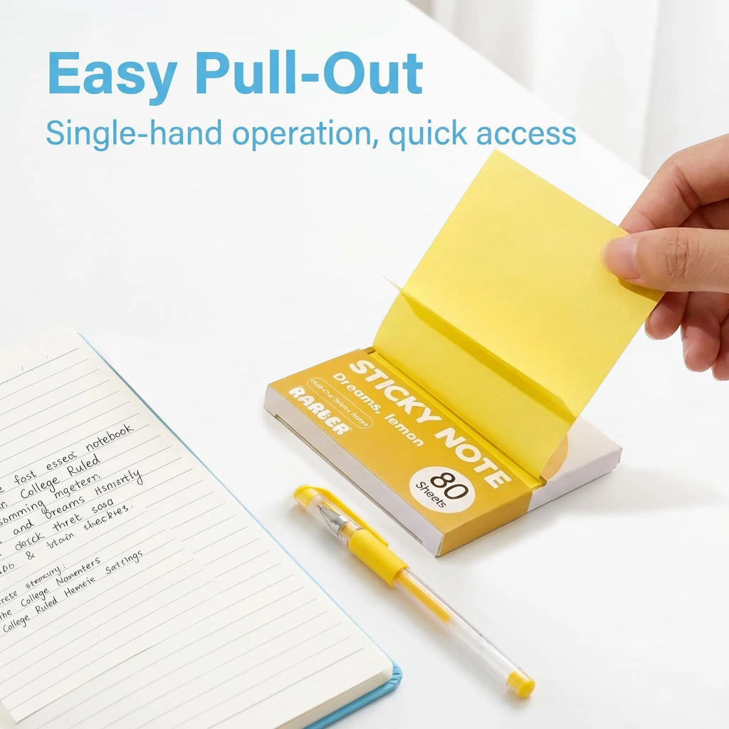 12 Boxes of Glittery Transparent Pull-Out Sticky Notes (960 Sheets Total) – Sparkly Office Stationery with Strong Adhesion, No Residue, Reusable Up to 50 Times per Sheet