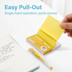12 Boxes of Glittery Transparent Pull-Out Sticky Notes (960 Sheets Total) – Sparkly Office Stationery with Strong Adhesion, No Residue, Reusable Up to 50 Times per Sheet