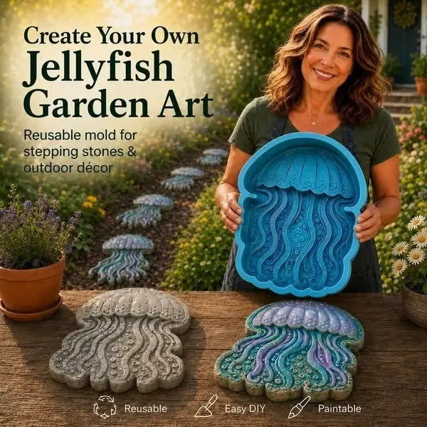 Reusable Octopus Stepping Stone Mold for DIY Garden Pathway Decor