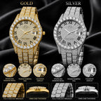 Luxury Iced Out Rhinestone Watch for Hip Hop Style and Statement Outfits