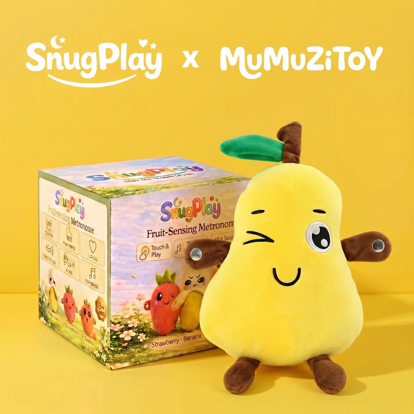 Interactive Music Plush Toy Set: Banana Strawberry Carrot Prank Gift for Kids Adults