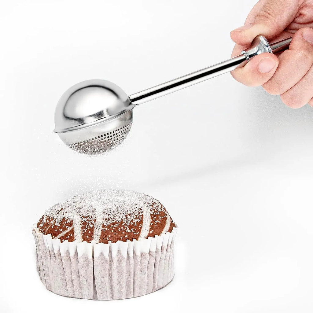 Stainless Steel Flour Duster Tool for Easy Baking and Powdered Sugar Decorating