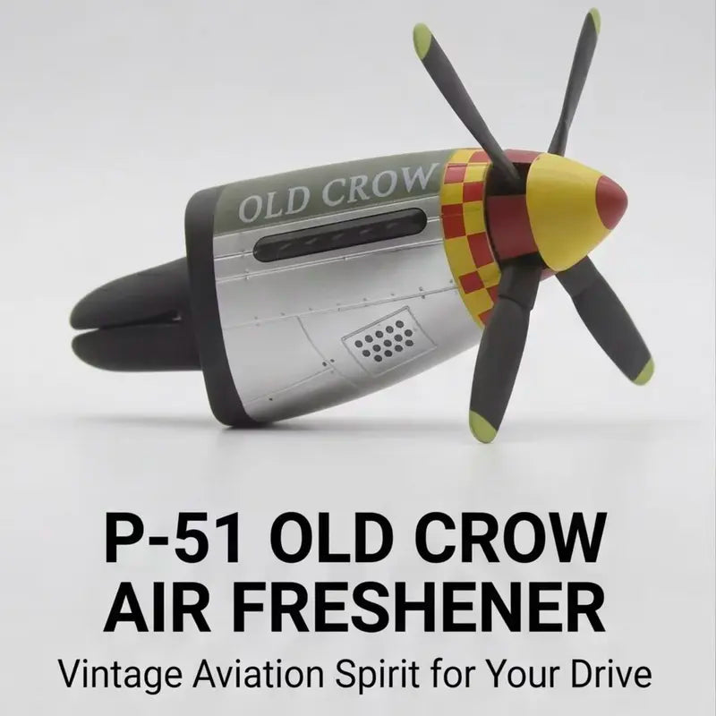 P-40 Warhawk Plane Car Air Freshener | Vintage Fighter Jet Vent Clip for Men