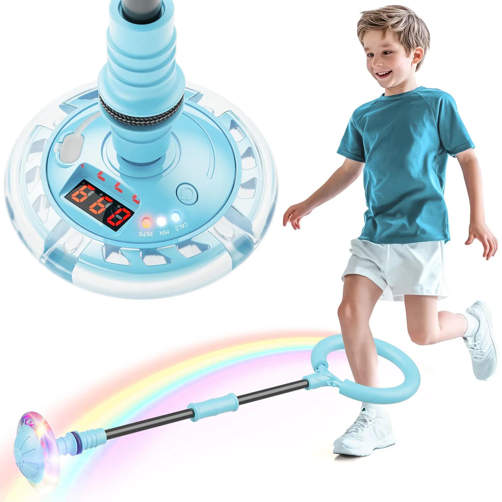 3-in-1 Kids Skip Ball with Timer Fitness Toy for Active Outdoor Play