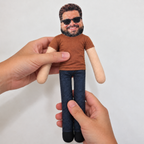 Personalized Photo Squishy Plush Doll, Waving Family Portrait, Unique Gift for Mom, Dad & Kids - 6